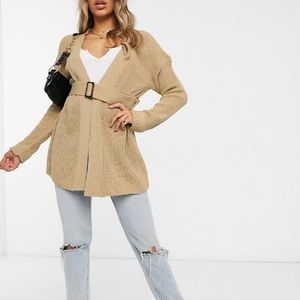 Belted camel cardigan 🤎